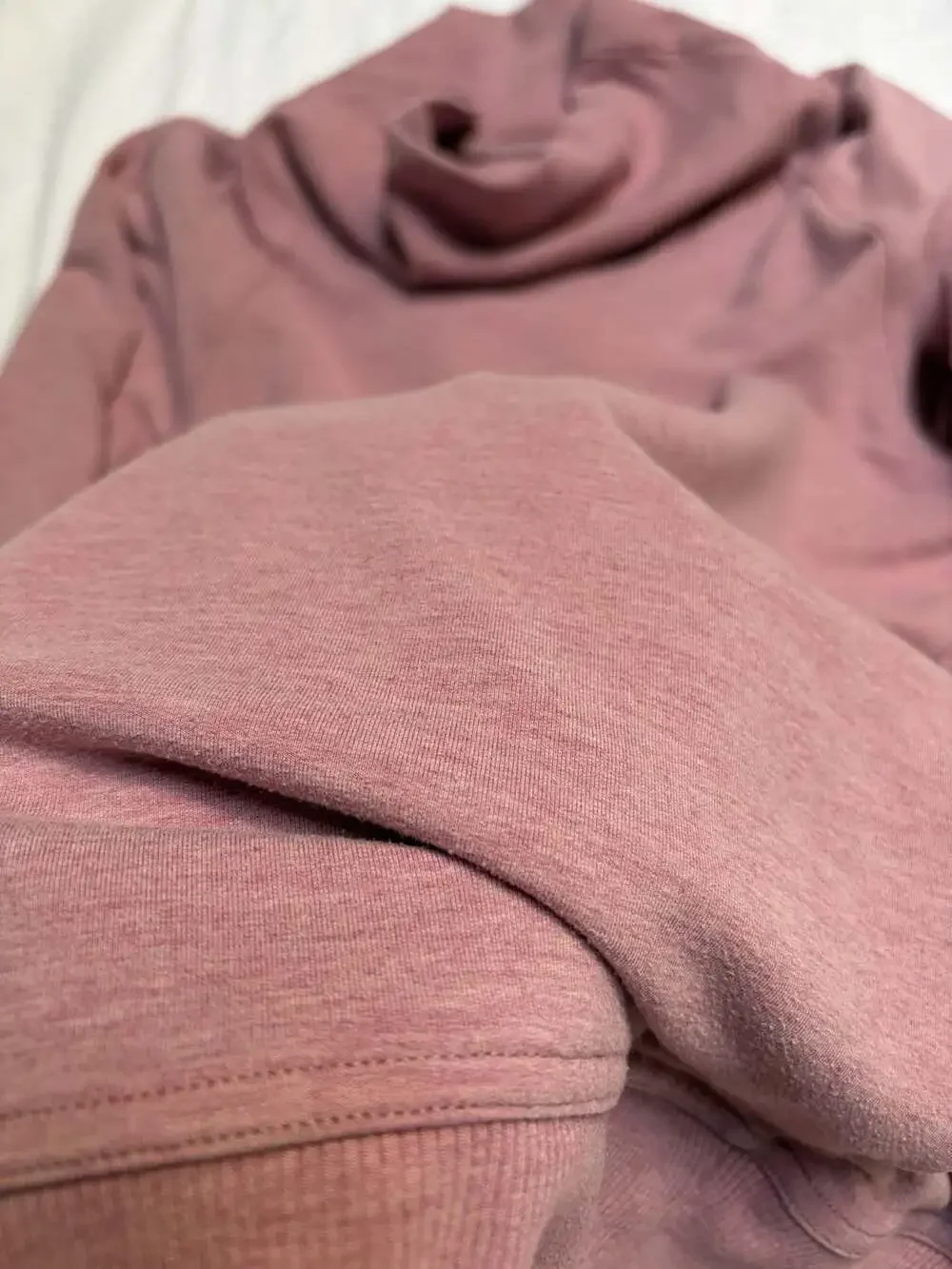 Lululemon Cowl Neck Pullover Sweatshirt Pink Heathered
